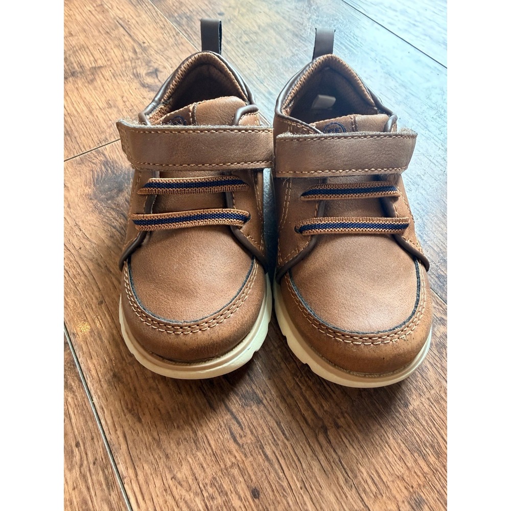 Stride Rite Ethan Boys Brown Faux Leather Sneakers Size 6M KB009501